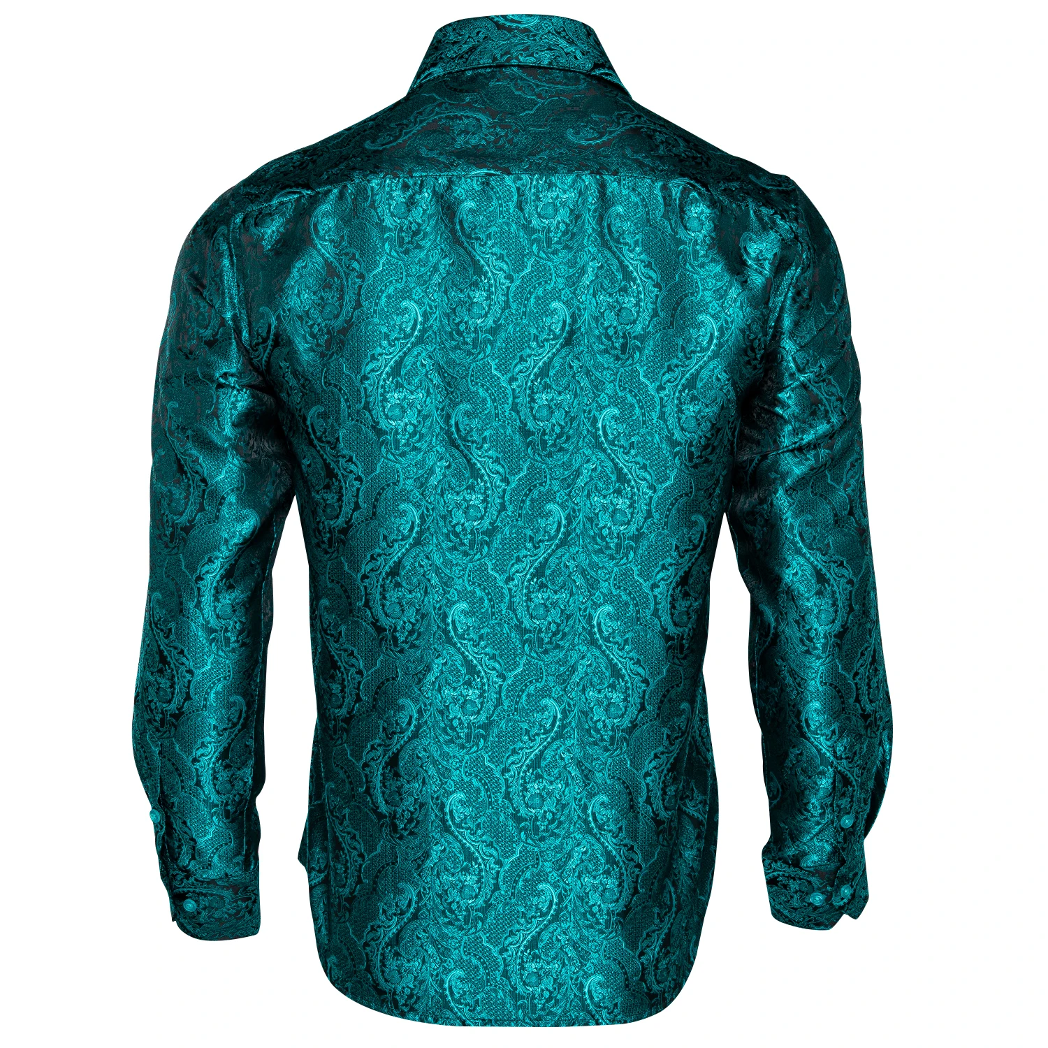 Новые модные мужские темно синие рубашки с длинными рукавами и рисунком Пейсли