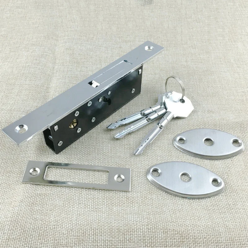 

Aluminum Sliding Door Hook Lock, Invisible Lock, Wooden Door, Photo Frame Glass Door, Cross Key, Durable