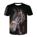 Футболка мужская с круглым вырезом, модная Повседневная рубашка с 3D-принтом животных, с коротким рукавом, лето 2020