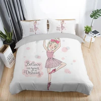 dance with unicorn duvet cover ballet girls bedding set bed cover home textile bedclothes soft bed set queenking size for kids