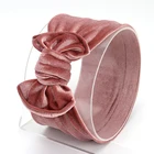 Новые бархатные украшение для детей, повязка на голову, повязка для малышей тюрбан с большим бантом для маленьких девочек повязка на голову для новорожденных с бантом детская повязка для волос, детский головной обруч для волос аксессуары