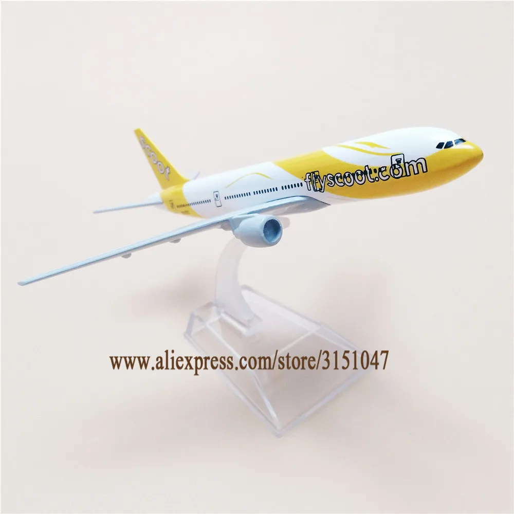16 см модель воздушного самолета из металлического сплава Сингапур Flyscoot Airlines Boeing