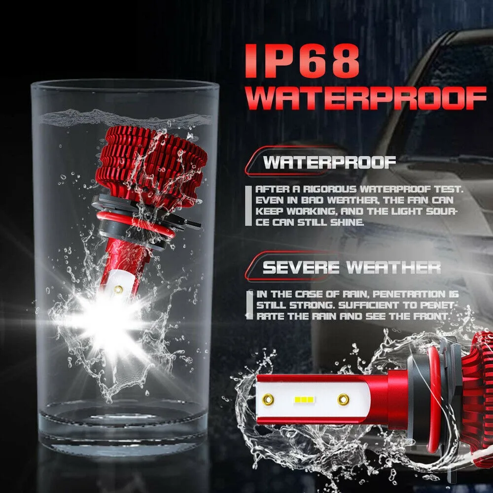 

Parts Car Headlights Power Replacement Universal 2-Sided 6000K 6000W 9006