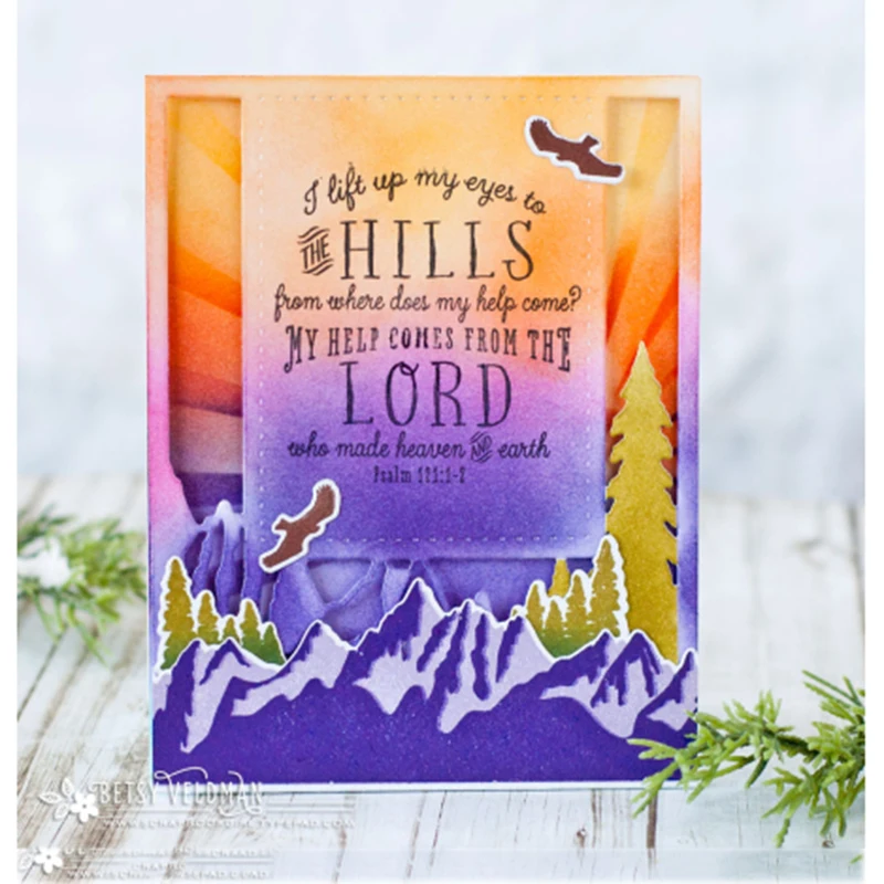 

New Design Metal Cutting Dies Mountain Background Board Craft Stencil Diy Scrapbook Handmade Card Make Shape Album Decor Model