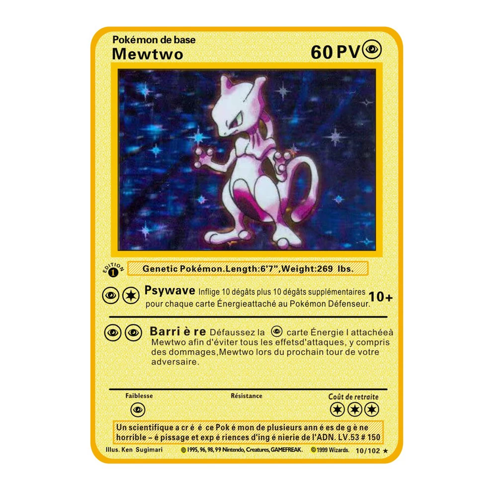 

2021 Покемон Золотая карточка металлическая карточка HP английская игра Аниме Боевая карточка Charizard Pikachu Коллекционная экшн-фигурка модель де...