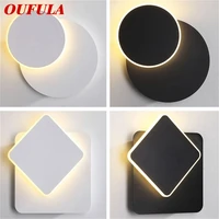 oufula modern wall light fixture rotating bedside led wall lamp creative decorative for home bedroom living room dining room