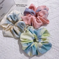 1pc oversized hair scrunchies for women solid tie dye satin hair scrunchie rubber band elastic hair accessories ponytail holder