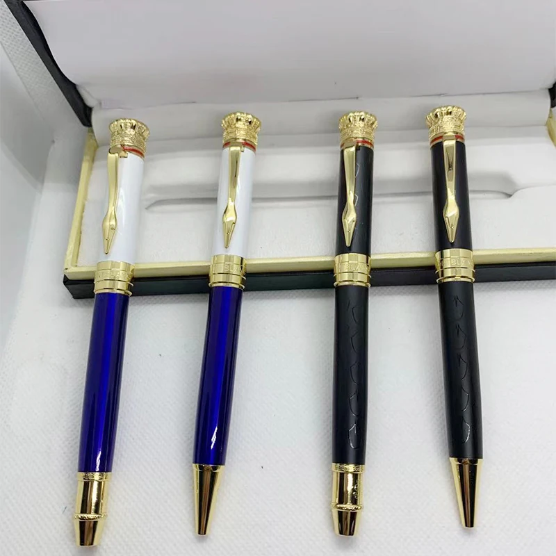 

Brand new Dawen rollerball pen best design luxury black gold MB ballpoint pen 0.7mm business stationery gift