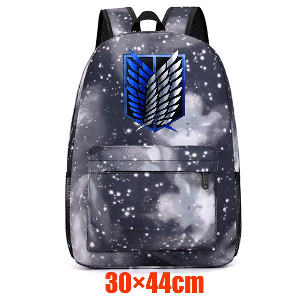 Холщовый рюкзак унисекс с аниме атака на Титанов повседневный школьный ранец