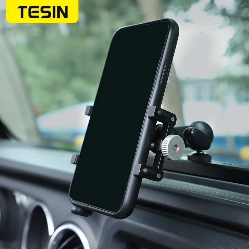 tesin gps stand holder for jeep gladiator jt 2018 car mobile phone support holder accessories for jeep wrangler jl 2019 free global shipping