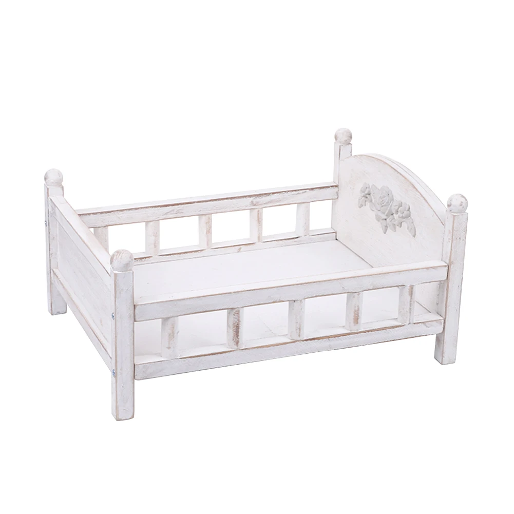 

Photo Props Posing Lovely Wood Bed Cute Newborn Childhood Baby Photography Background Studio Crib Durable Gift Detachable