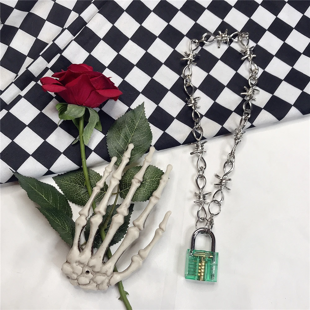 Эксклюзивный harajuku unif стиль нержавеющая сталь Сердце itgirl чокер с бусинами colar для женщин милое ожерелье в панк-стиле Collares Mujer