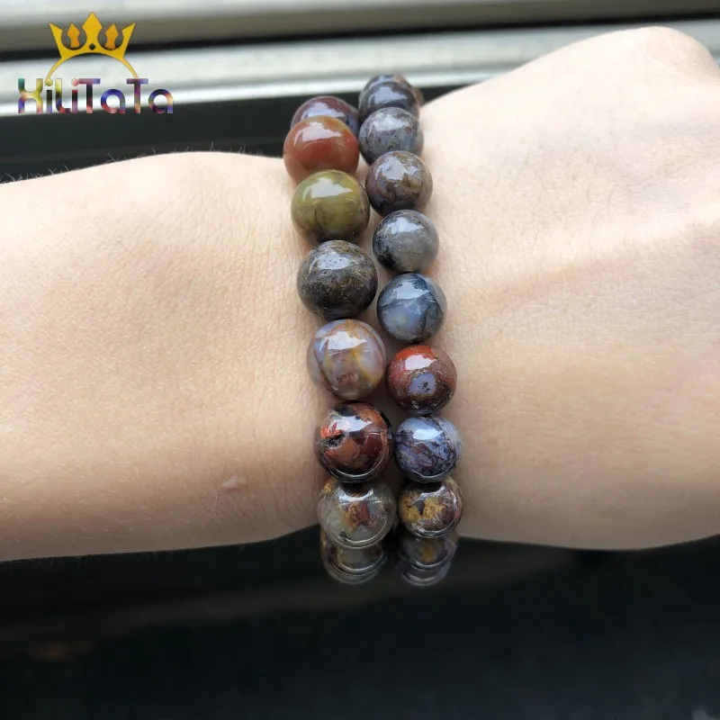 Round Natural Pietersite Stone Beads Loose Spacer Beads For Jewelry Making DIY Bracelet Necklace 15Inches 6/8/10/12mm