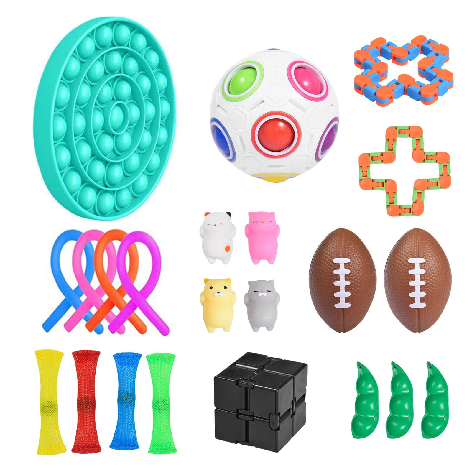 

Fidget Toys Set AntiStress Pop it Box Strings Marble Relief Gift Free Shipping Poppit Antis-tress Popit Relief Figet Toy Pack