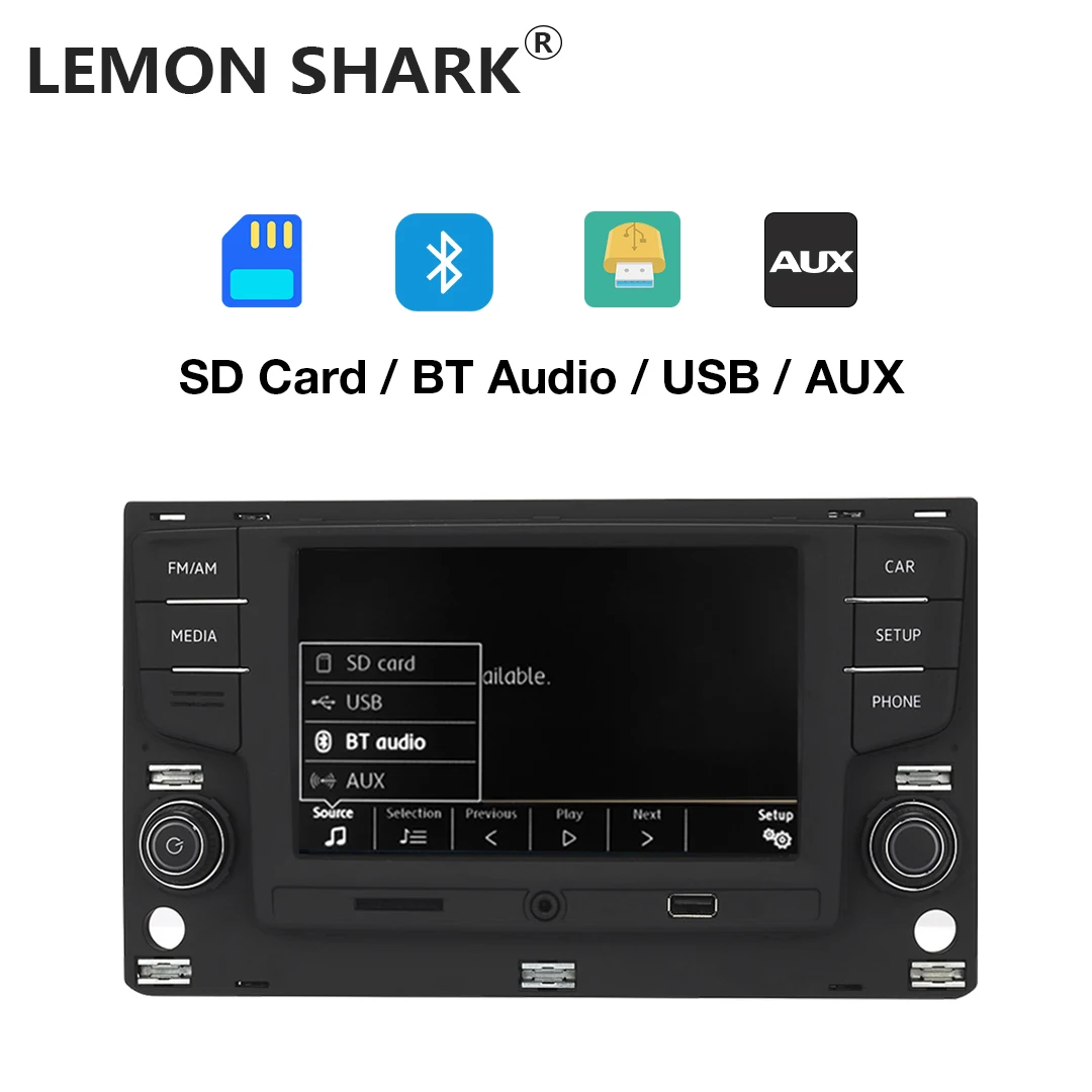 Радиоприемник LEMON SHARK MQB 6 5 дюйма автомобиль MIB Mirrorlink OPS камера заднего вида для VW
