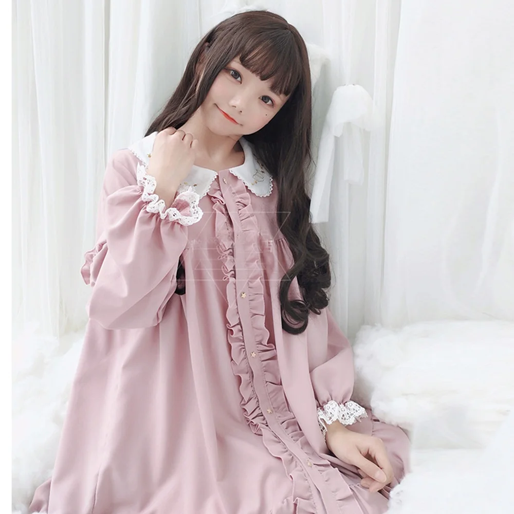 Милое Платье в стиле девушки Мори Лолита женское платье Харадзюку милое