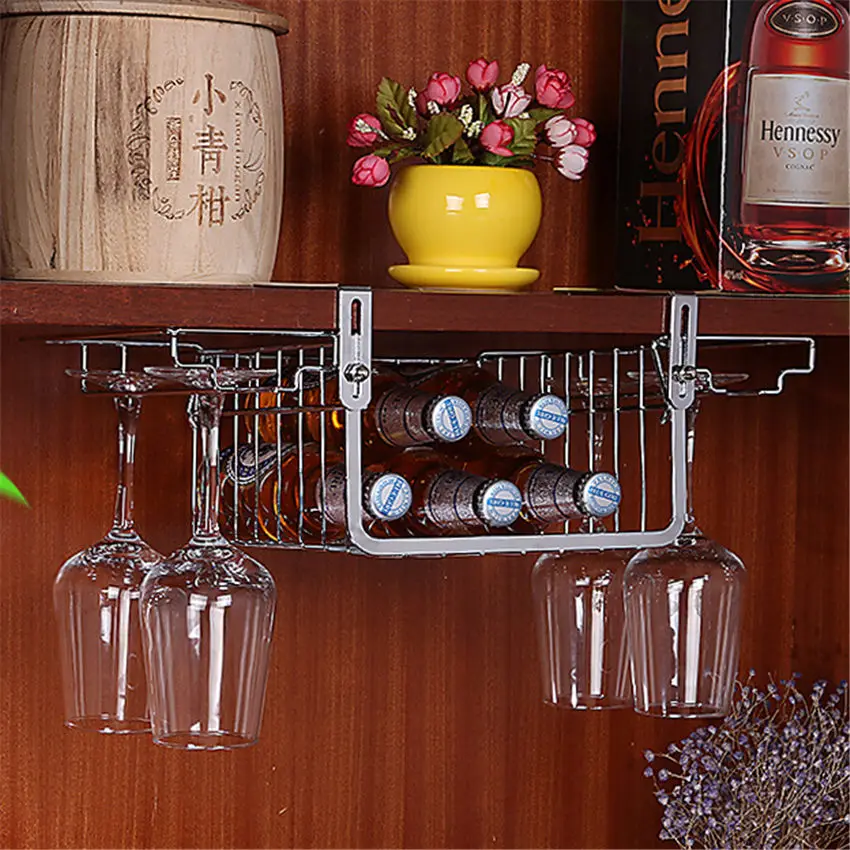 Креативные настенные пять бутылок четыре чашки винный шкаф полка для хранения