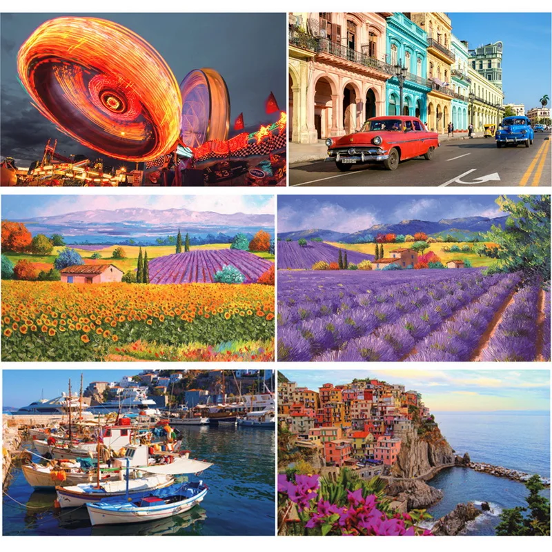

500 Pieces Jigsaw Puzzle Set Various Landscape Patterns Jigsaw Puzzle Educational Toy for Kids Children 's Games Xmas Gift