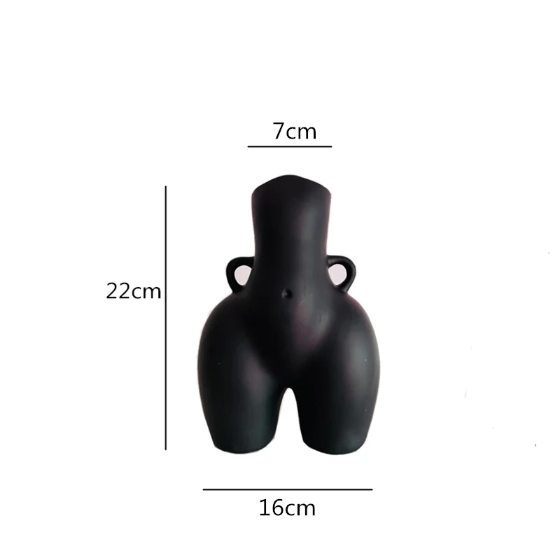 

Creativity Human Vase Resin Butt Nude Handicraft Furnishings Handmade Modern Home Decoration Flower Arrangement Flower Vases