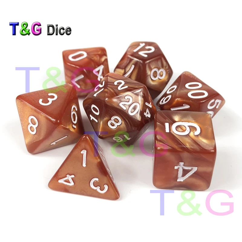 Переносные игральные кубики D & с эффект мраморной поверхности D4 D6 D8 D10 % D12 D20 3