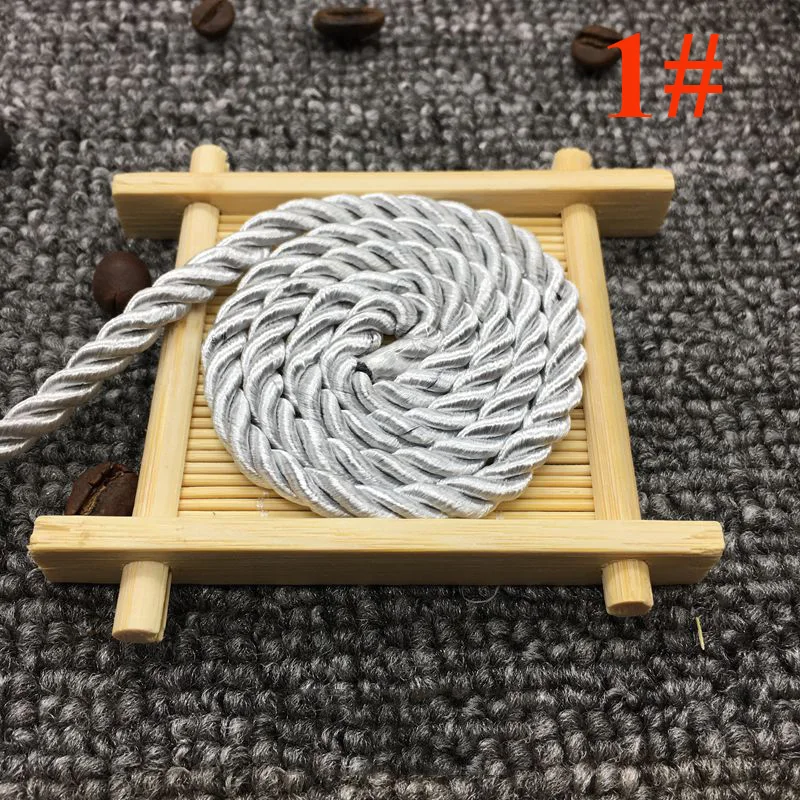 Meetee 10 м 5 мм 3 акции витой хлопок нейлоновые Шнуры Красочные DIY ремесло плетеная декоративная веревка шнурок ремень аксессуары AP477 - Цвет: 1