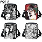 Женские сумки FORUDESIGNS с японским ужасом для манги, повседневные маленькие Наплечные сумки для девушек, дорожные сумки через плечо, ранец, сумка для книг
