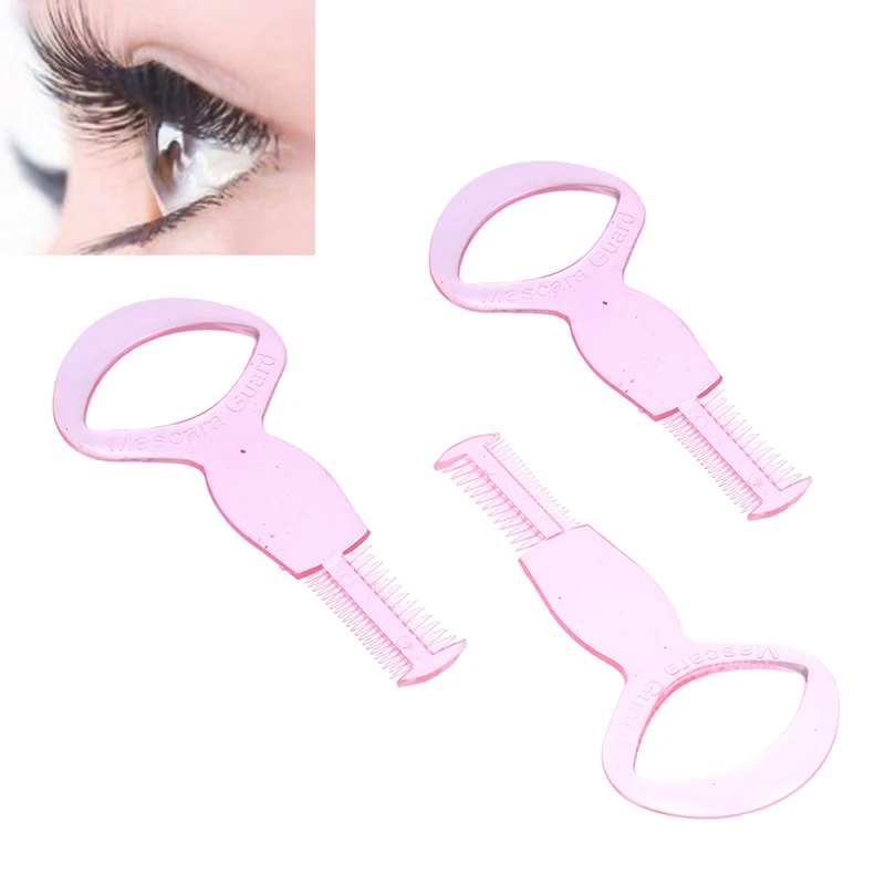 

3Pcs Eyelash Tool Mascara Eyelash Brush Curler Guard Applicator Comb Guide Card