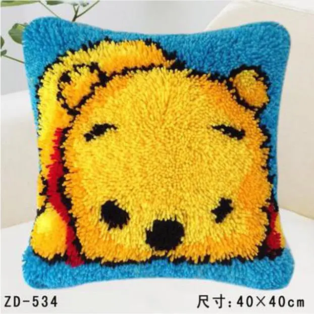 Подушка сделай сам набор для вышивки с желтым медведем из мультфильма своими