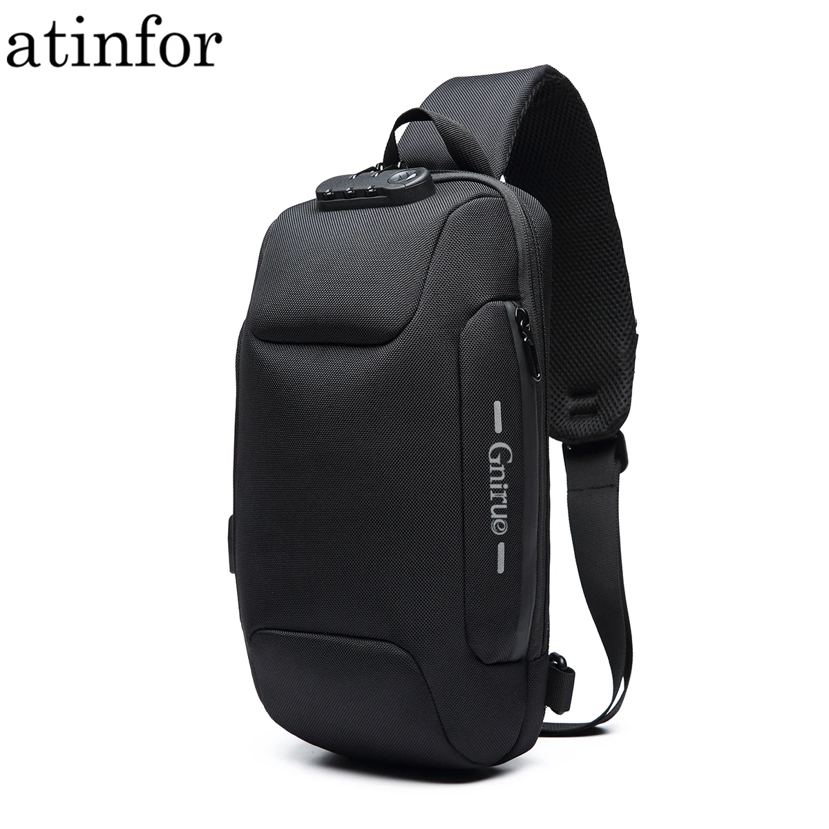Слинг сумка с usb портом для зарядки через плечо Противоугонная Водонепроницаемая