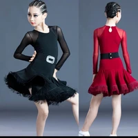 2021 girls latin dresses for dancing ballroom dance dress rumba samba fashion children samba cha cha tango skirt standard salsa