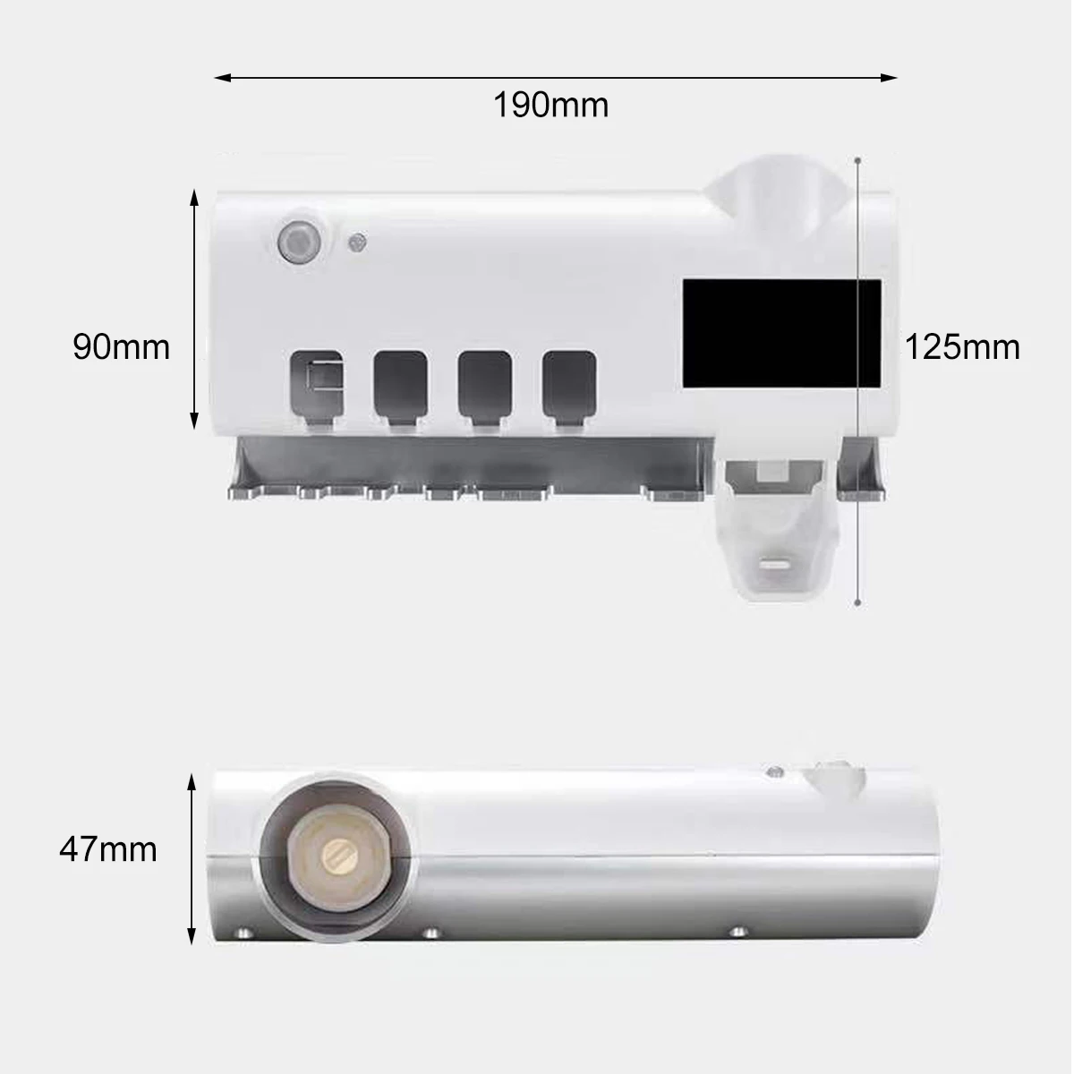 

Intelligent Solar Toothpaste Dispenser Multifunctional UV Light Toothbrush Holder Sterilizer Ultraviolet Anti-Bacteria Holder