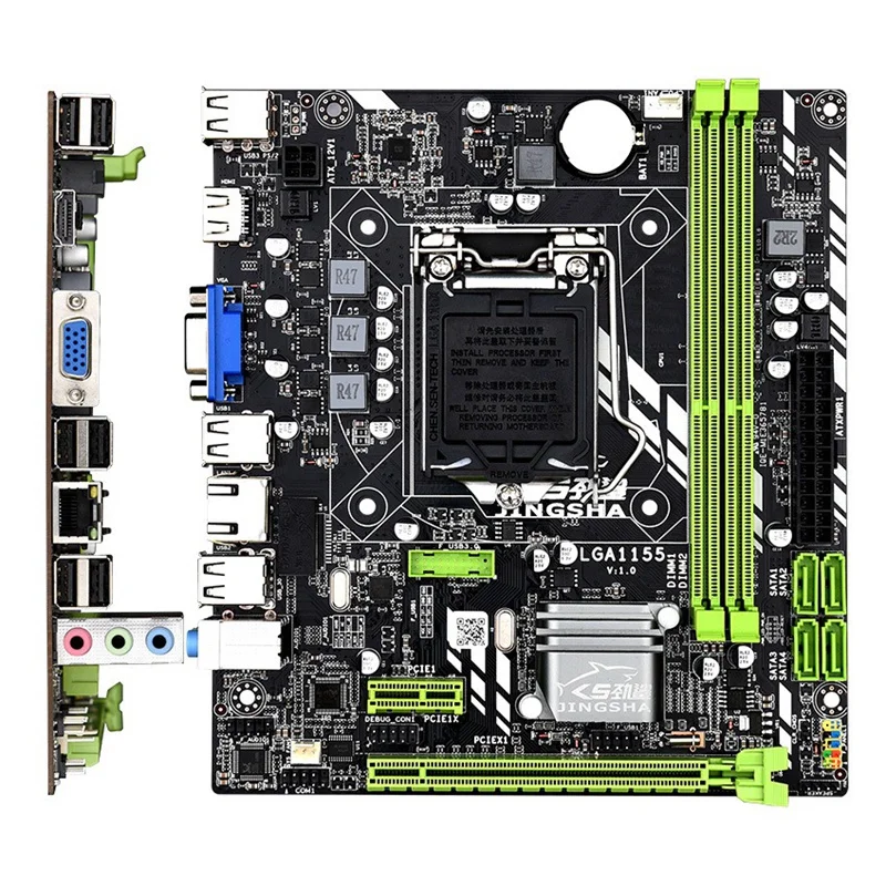 Jingsha H61B компьютерная материнская плата 1155-Pin с I3/I5/I7Cpu настольная поддержка Ddr3