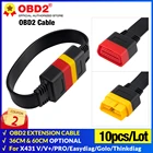 10-шт.лот OBDII 16-контактный Удлинительный кабель OBD2 штекер-гнездо Универсальный OBD Автомобильный Диагностический кабель для X431 VV +PRO 3Easydiag