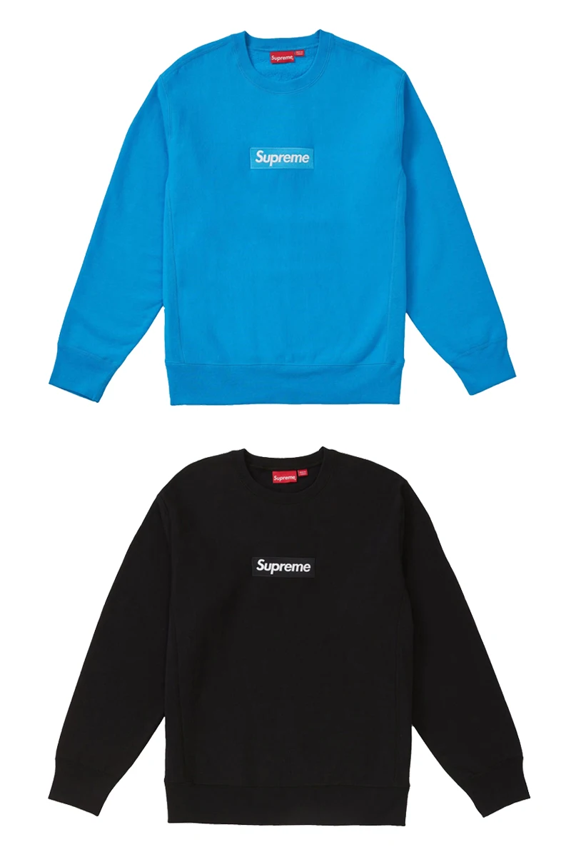 

Supreme Box Crewneck Classic Round Neck Sweater Men and Women Tide Brand Letter Embroidery Pullover