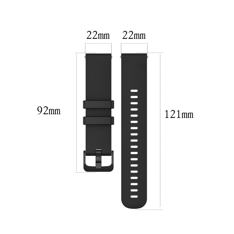 22mm Silicone Band Strap for Xiaomi Mi Watch Color Replacement Bracelet Breathable Sports Bands For Watch Accessories images - 6