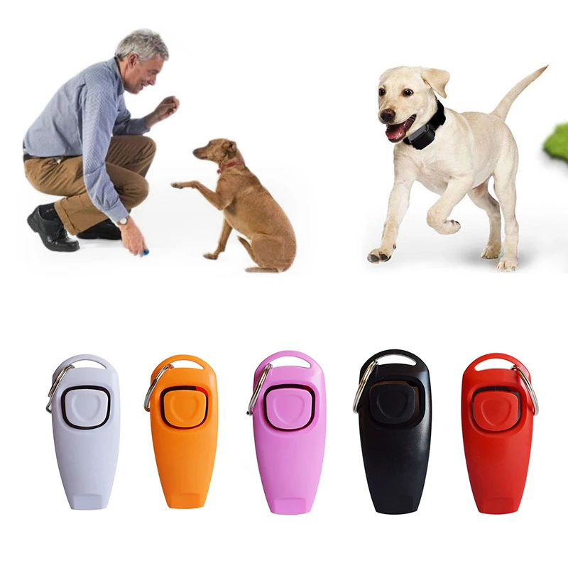 

10Colors Dog Training Whistle Clicker Pet Dog Trainer Click Puppy Aid Guide Obedience Pet Equipment Dog Products Pet Supplies