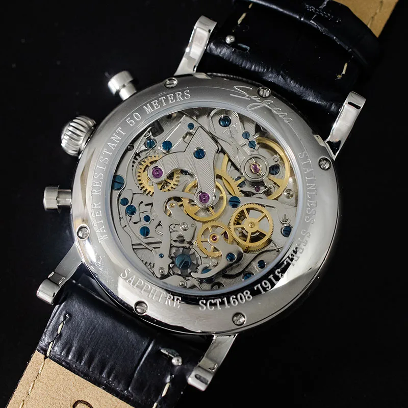Супер Светящиеся механические часы с хронографом для мужчин ST1908 Moon Phase NATO Calendar мужские наручные часы Relogio
