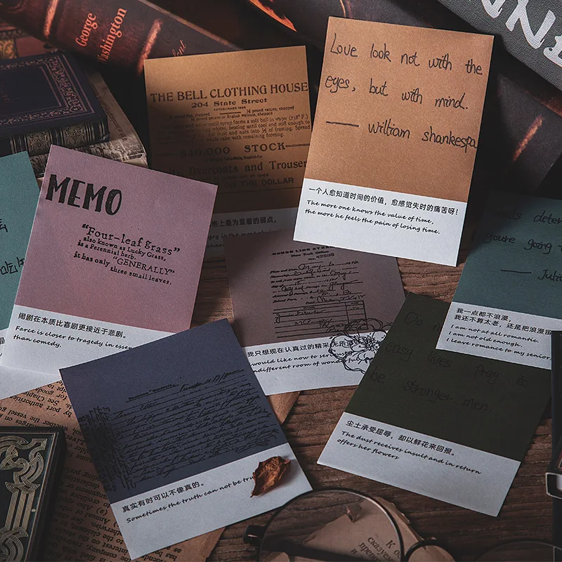 JIANWU 100 листов библиотеки цветная карта серия блокнот Ретро знаменитостей цитаты