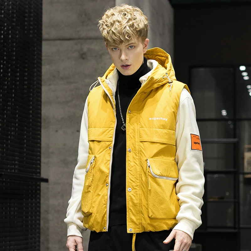 Covrlge Down Jacket Men 80 Velvet/down Jacket Two-piece Vest Men Men's Sleeveless Winter New Style Hooded Warm Down Coat MWY030