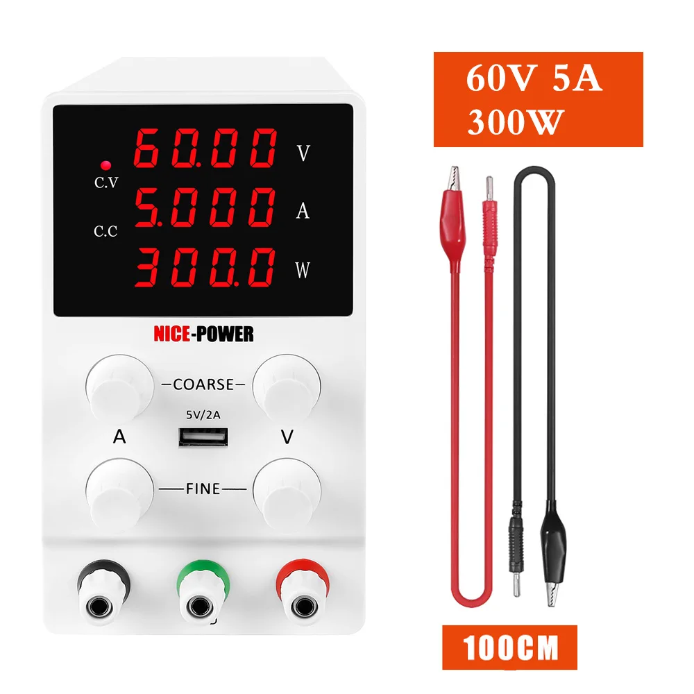 

DC Adjustable Power Supply 30V 10A 60V 5A Laboratory 120V 3A Switching Lab Bench Source Digital Current Stabilizer EU US AU UK