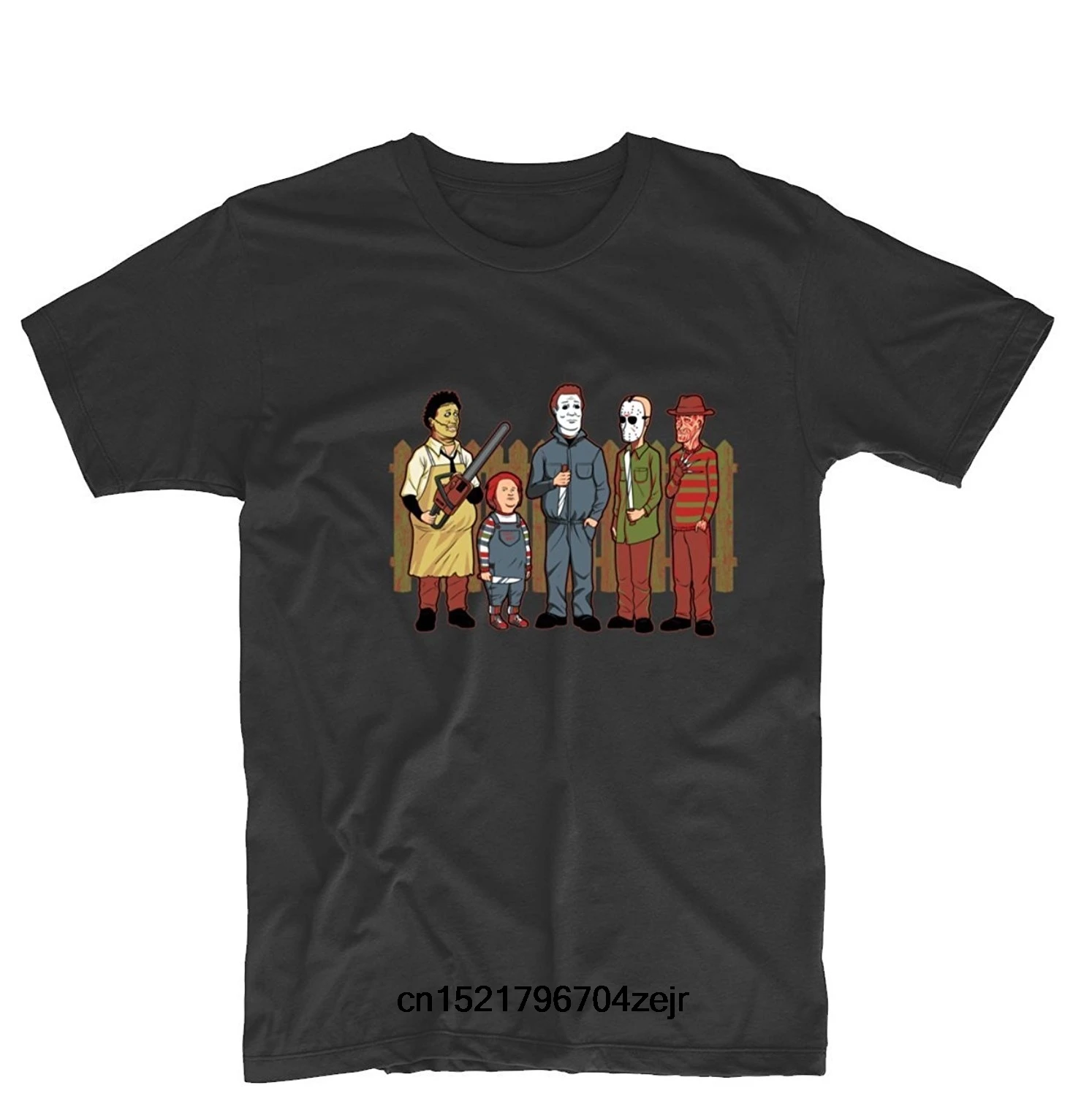 Мужская футболка король холма фильм ужасов Злодеи унисекс на заказ новинка wo для