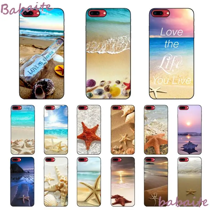 

Babaite Beach Starfish Shell Landscape Phone Case fundas for iPhone 12 6 6S Plus 12 pro max case for X XS MAX