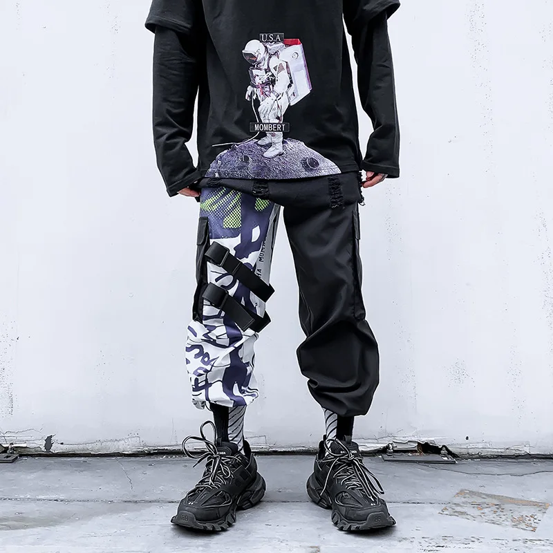 Уличная одежда повседневные штаны мужские свободные шаровары джоггеры модные