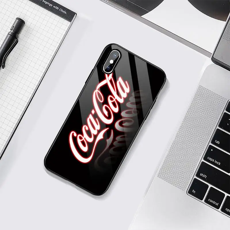 

coca coke Phone Case Tempered glass For iphone 6 6S 7 8 plus X XS XR 11 12 mini PRO MAX