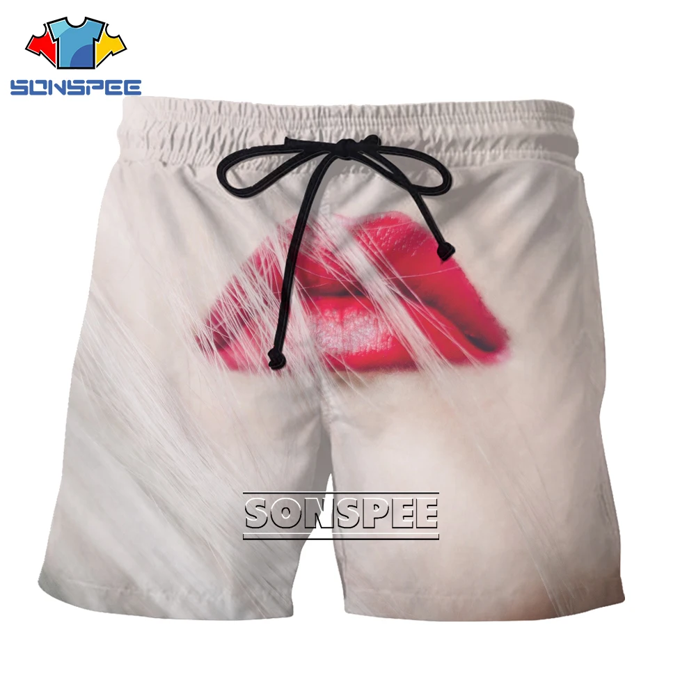 

SONSPEE 3D Sexy Beauty Casual Printed Beach Pants Men's Summer Loose Trend Fashion Shorts Large Size Comfortable Home Men's Clot