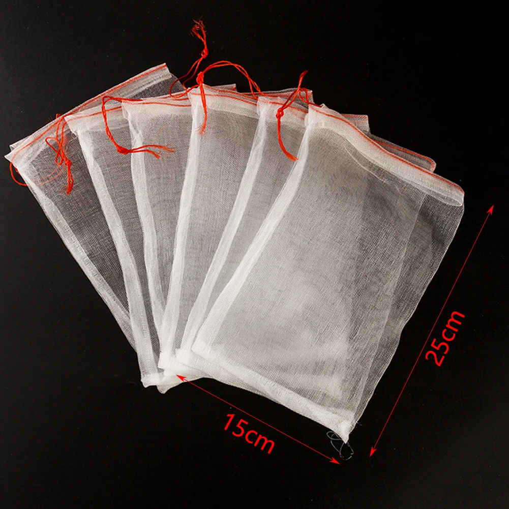 100 шт. садовое растение овощей фруктов защиты мешок белый анти-птица нейлоновой