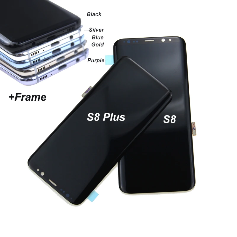 Супер Amoled S8 LCD для SAMSUNG Galaxy Lcd дисплей plus G950 G950F G955fd G955F G955 сенсорный дигитайзер в
