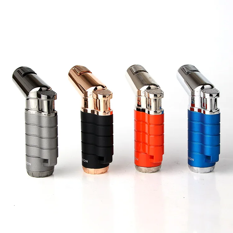 Турбо-зажигалка для сигар компактная Бутановая Зажигалка с 3 струями