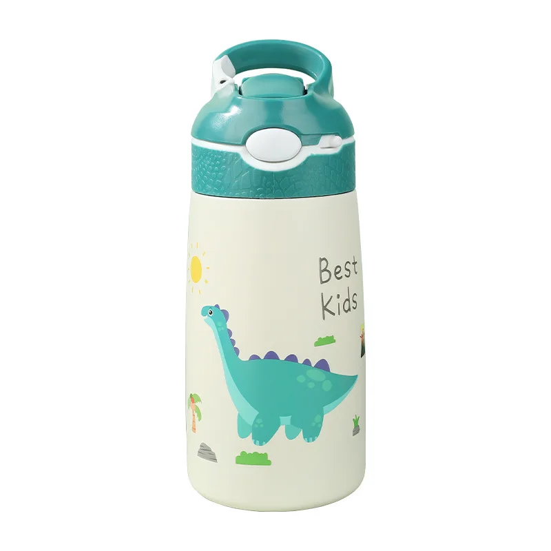 

400ml Children's 316 Stainless Steel Vacuum Flasks Baby Duckbill Straw Thermos Cup Sports Gifts Water Bottles Tumbler Thermocup