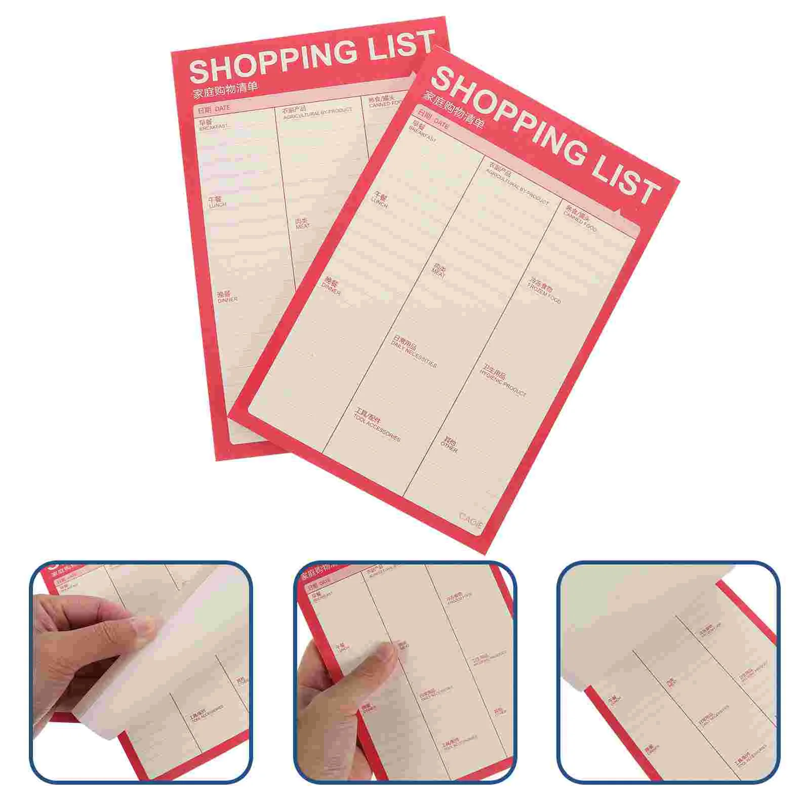 

2pcs Schedule Memo Pads Practical Shopping List Notebooks Daily Planners